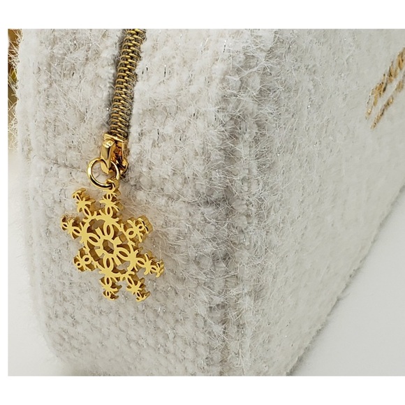 Authentic Chanel Cosmetic Bag White Gold - Picture 2 of 5